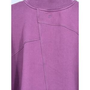 Lululemon Sweatshirt Womens Medium Purple Asymmetrical Mock Neck Oversized Tunic